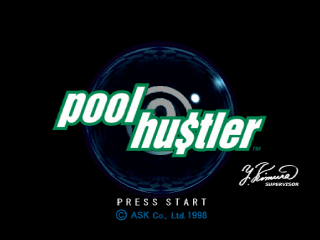 Pool Hustler title screen for Playstation